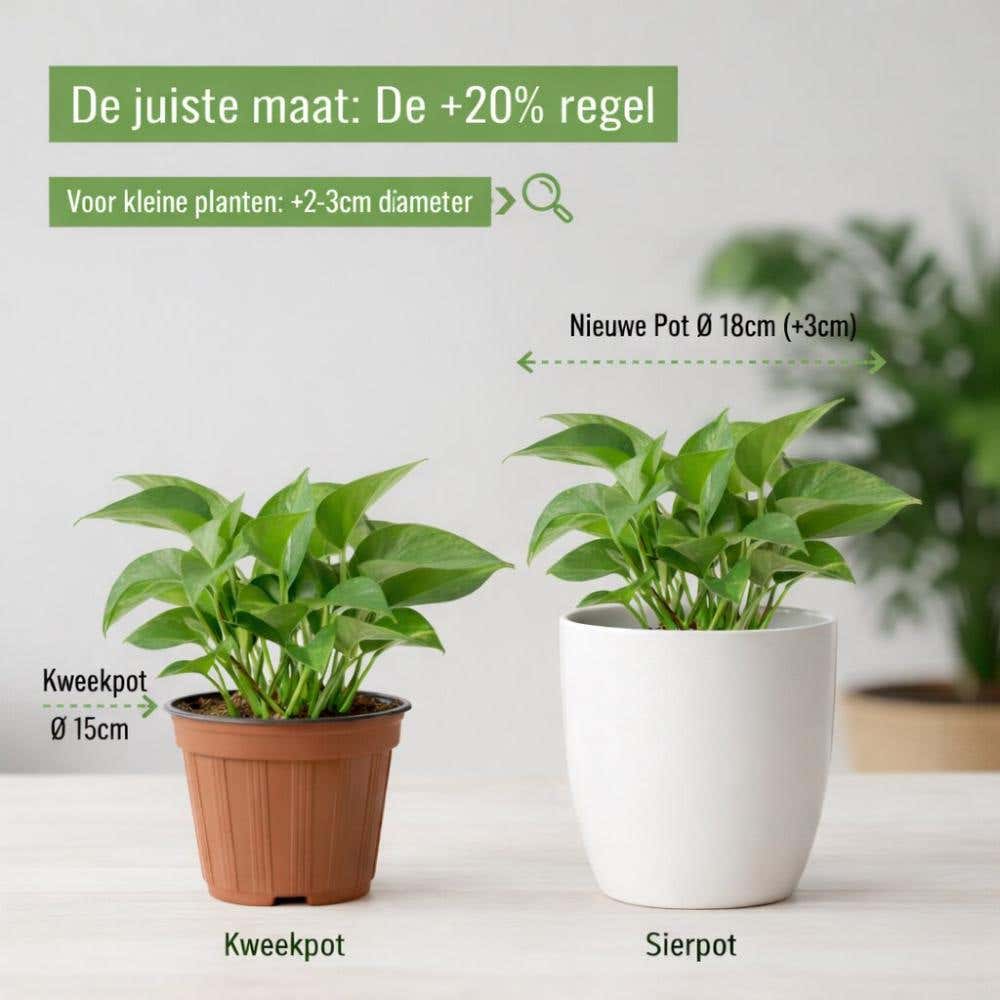De juiste maat sierpot voor een plant