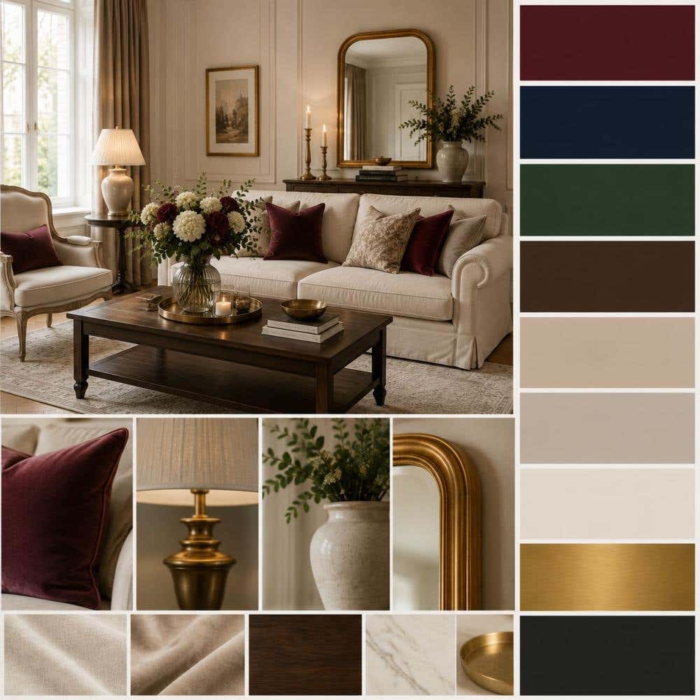 Moodboard klassiek interieur