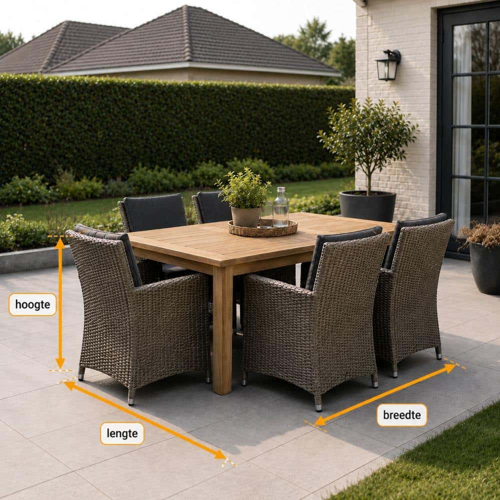 Tuinset opmeten voor de juiste tuinmeubelhoes