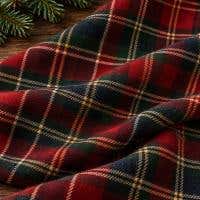 Klassieke tartan stof in rood en groen