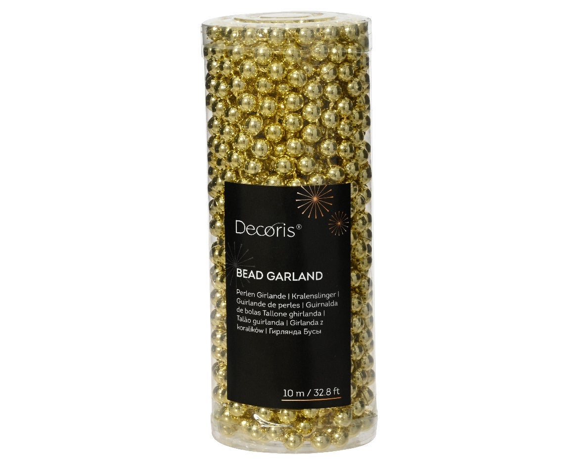 Decoris kralenketting Marilene licht goud 10 m