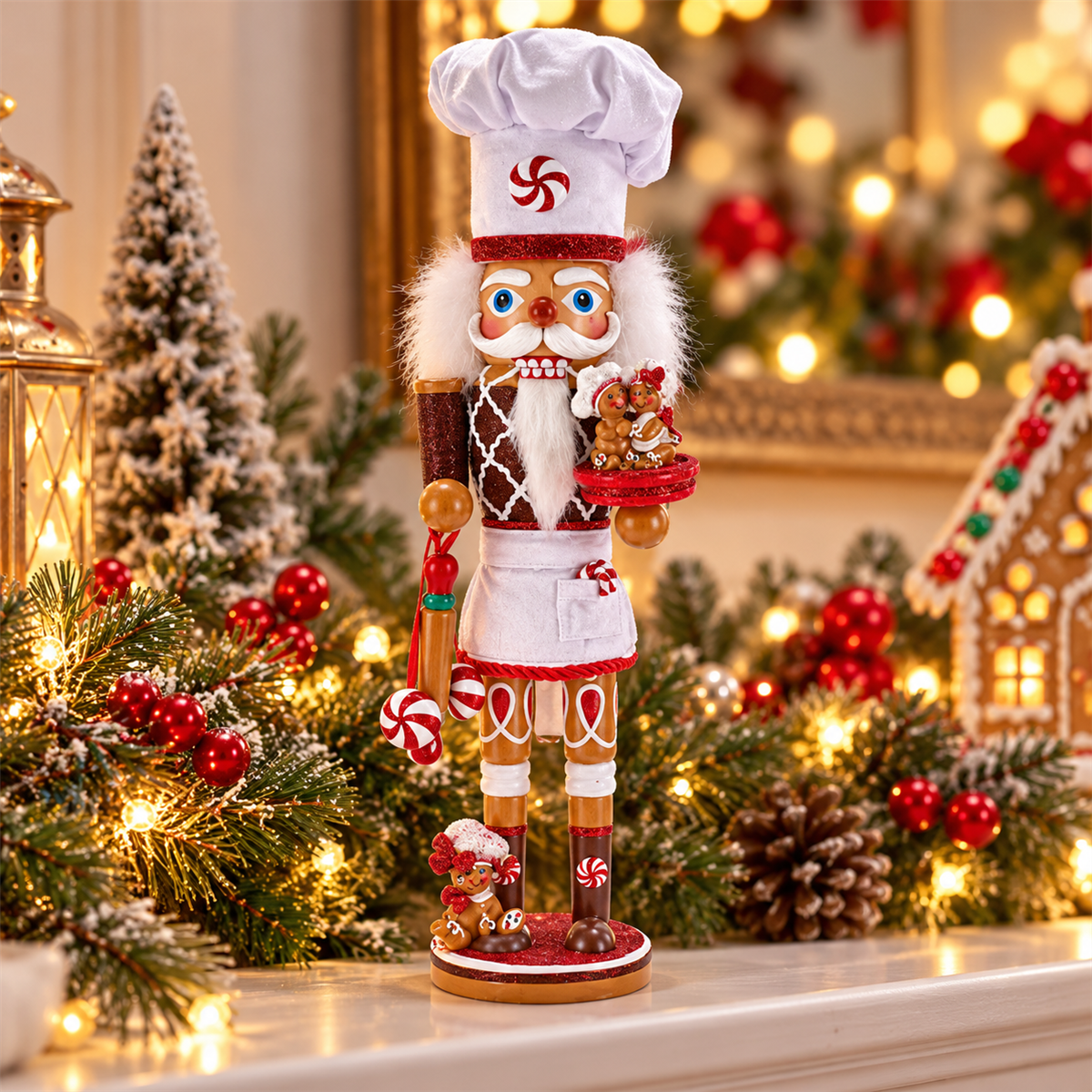 Kurt Adler Notenkraker Holly Wood Gingerbread Chef 14 x 13 x 4.5 cm
