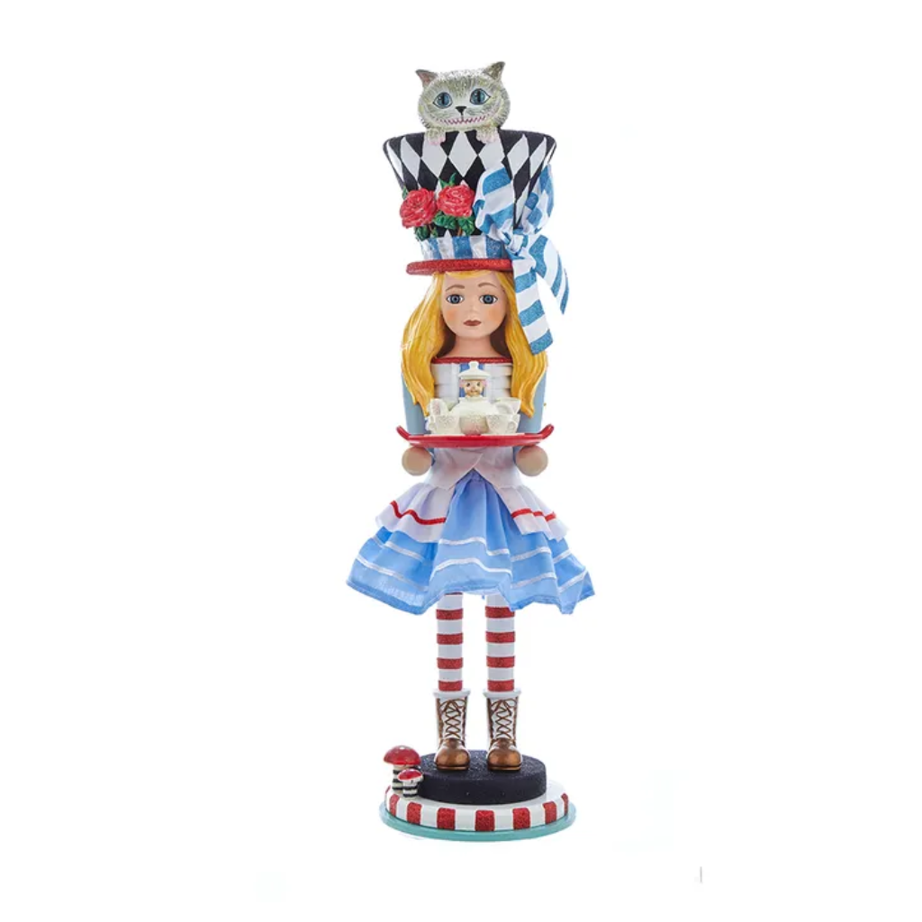Kurt Adler Holly Wood Alice Nutcracker 18 x 18 x 59