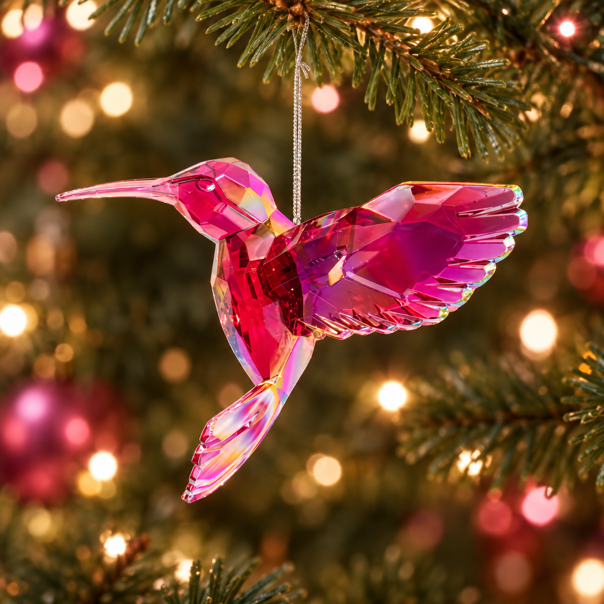 Kurt Adler Kerstornament Hummingbird Rood 7.5 x 10 x 9 cm