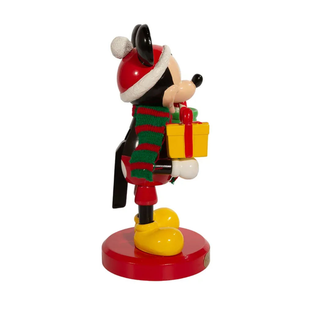Kurt Adler Notenkraker Mickey Present Rood 12.7 x 12.7 x 25.4 cm