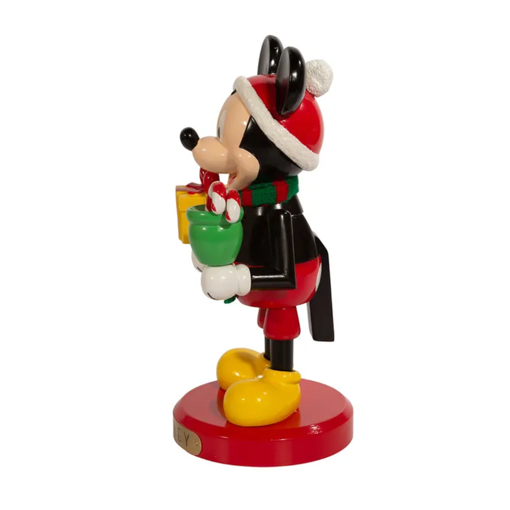 Kurt Adler Notenkraker Mickey Present Rood 12.7 x 12.7 x 25.4 cm