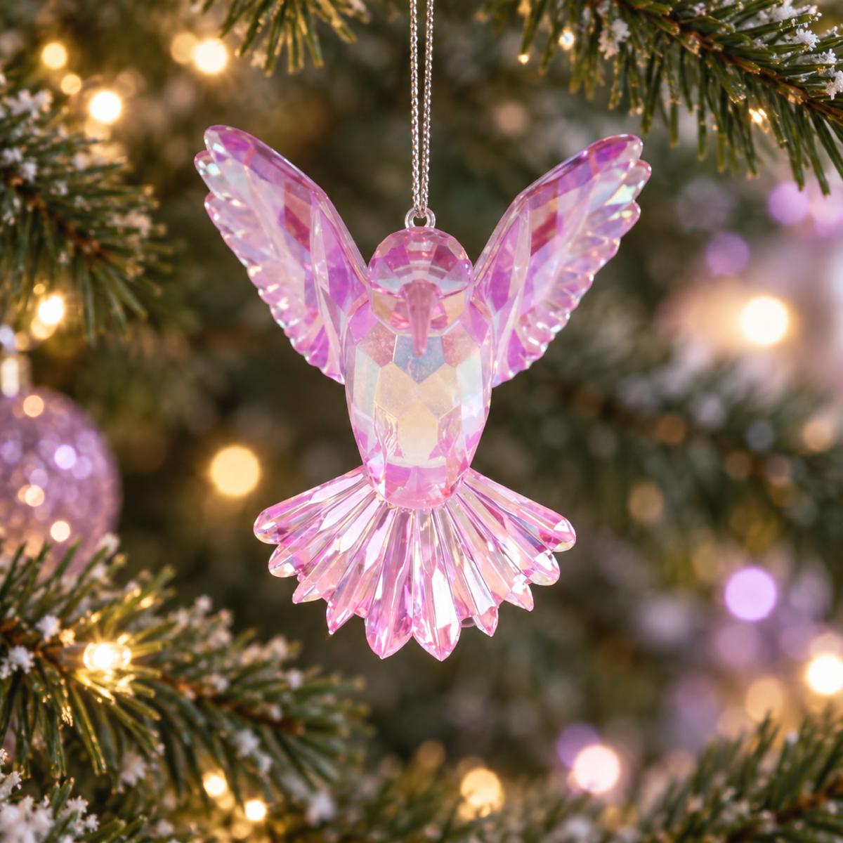 Kurt Adler Kerstornament Hummingbird Paars