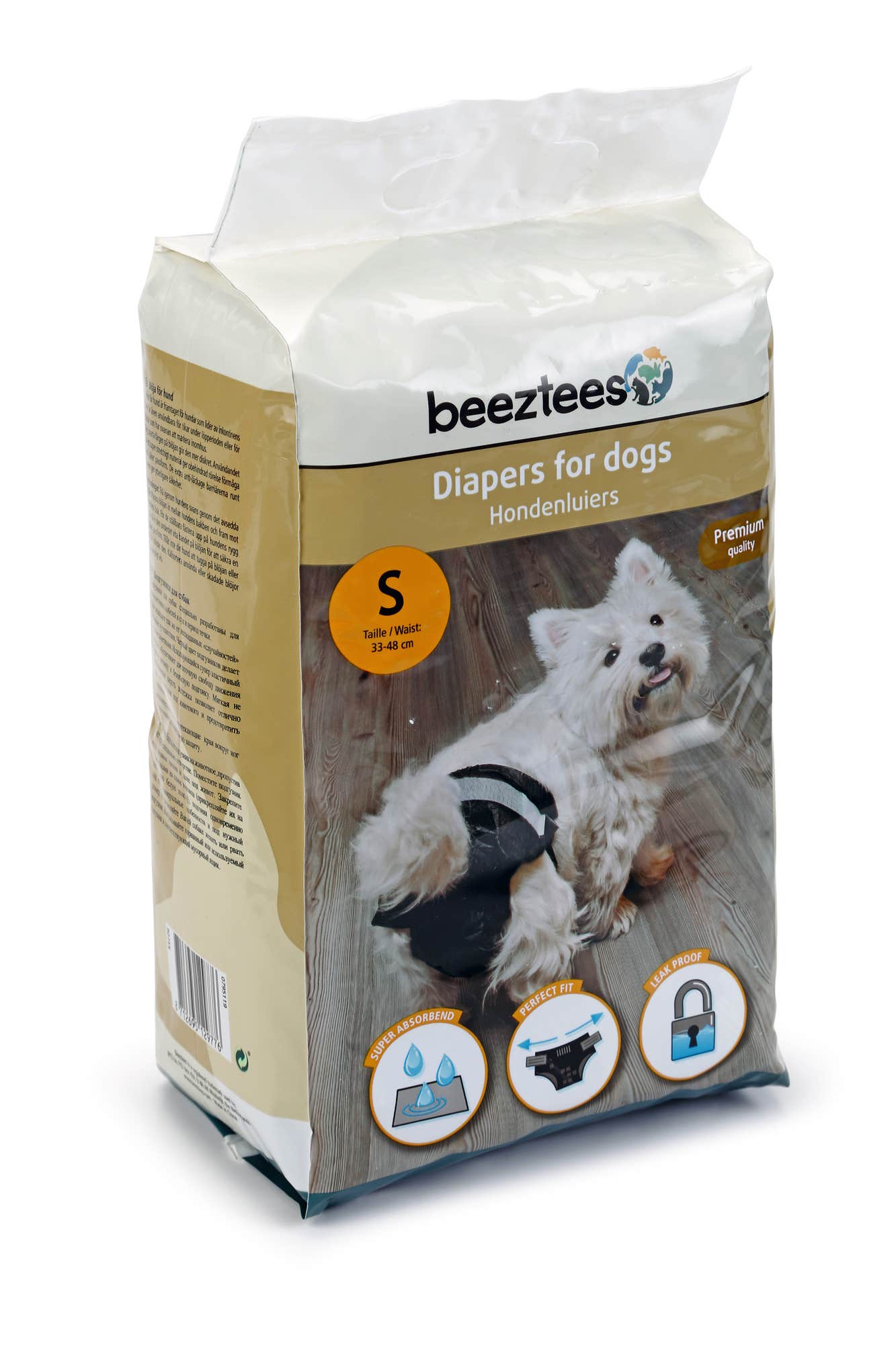 Beeztees Hondenluier Zwart S 20 stuks