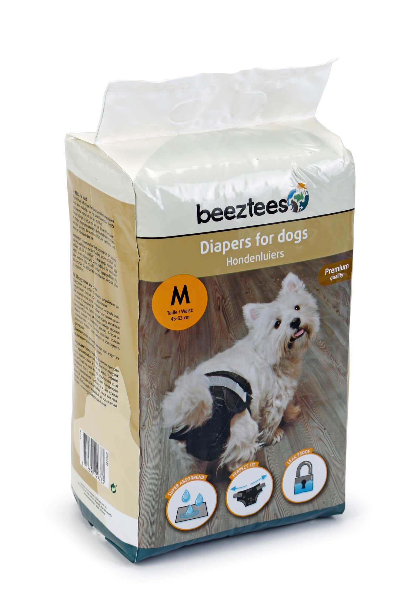 Beeztees Hondenluier Zwart M 12 stuks
