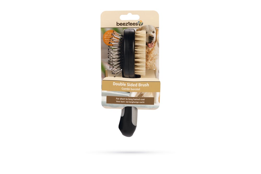 Beeztees Hondenverzorging Combi Borstel Zwart 21 x 6 x 6.6 cm