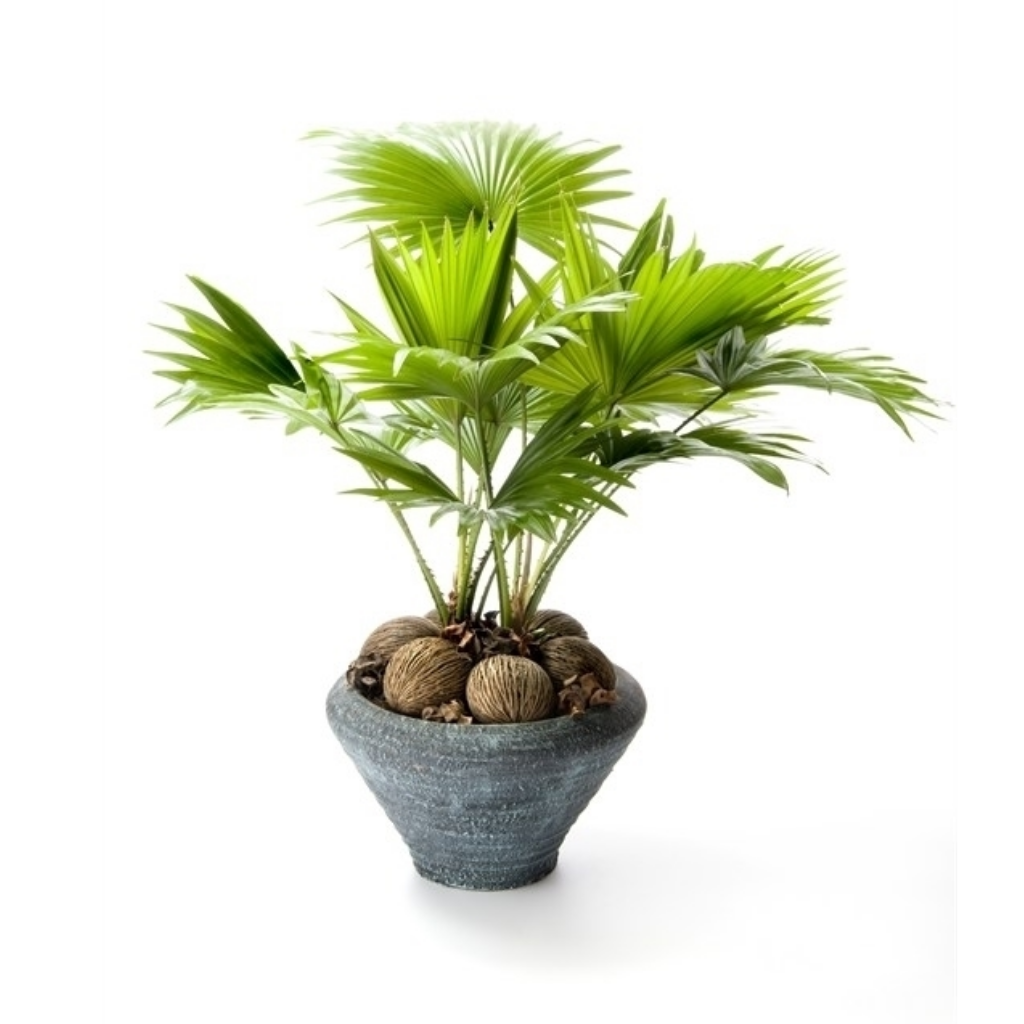 Waaierpalm (Livistona Rotundifolia) H 60 ø 26 cm