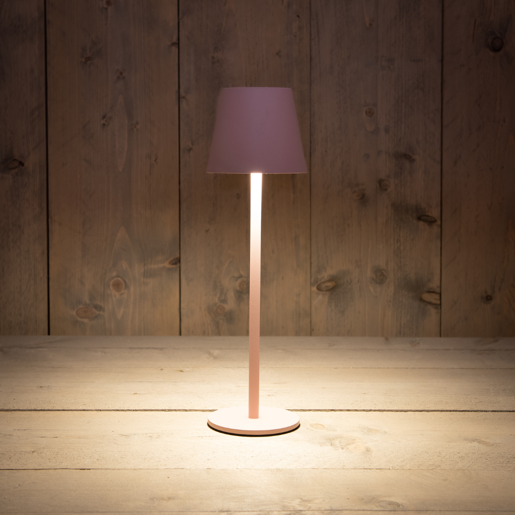 Draadloze Tafellamp Mat Roze 11 x 36.5 LED Warm Wit Dimbaar