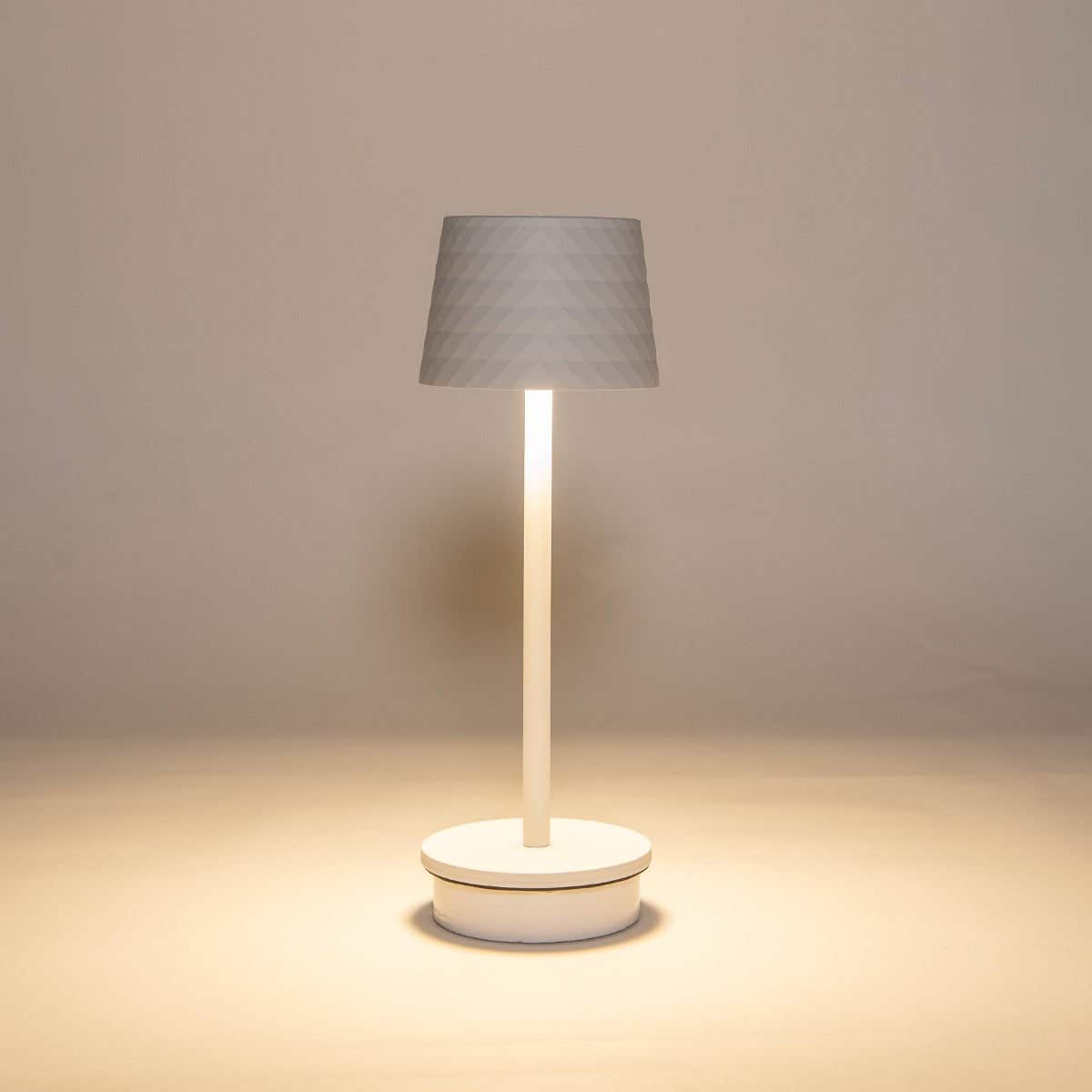 Draadloze Tafellamp mat wit LED dimbaar 22.5 x 8.5 cm