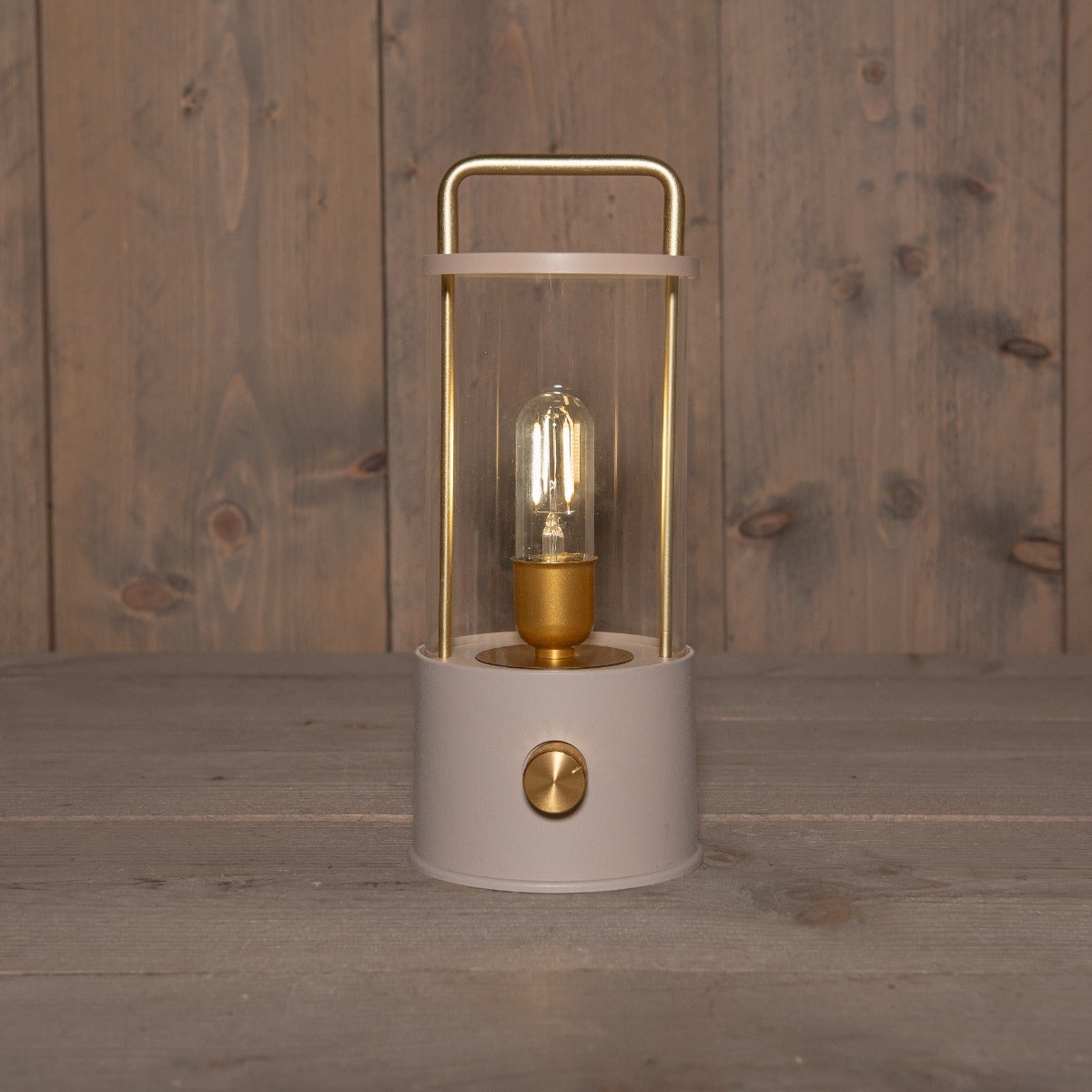 Draadloze Lantaarn mat zand LED dimbaar 25 x 11 cm