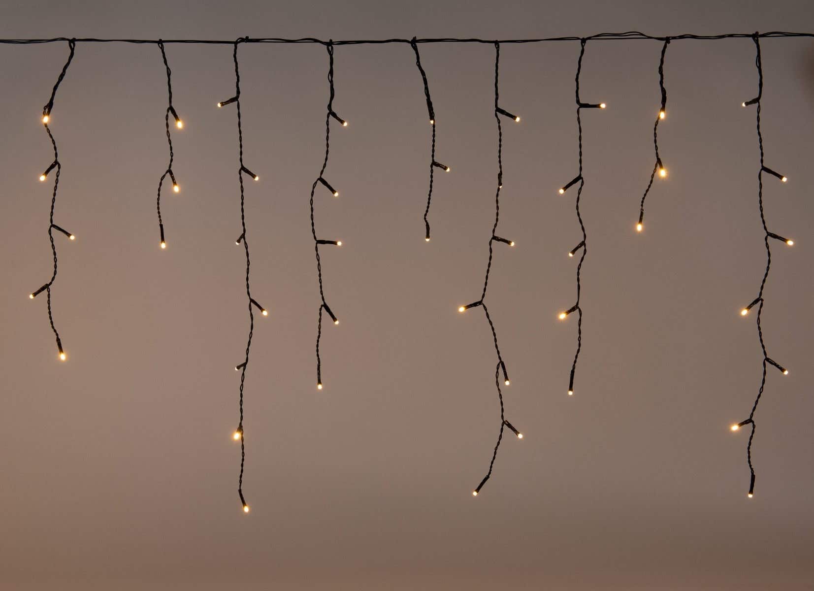 Anna's Collection IJspegelverlichting zwart met 360 lampjes extra warm 7,2 m