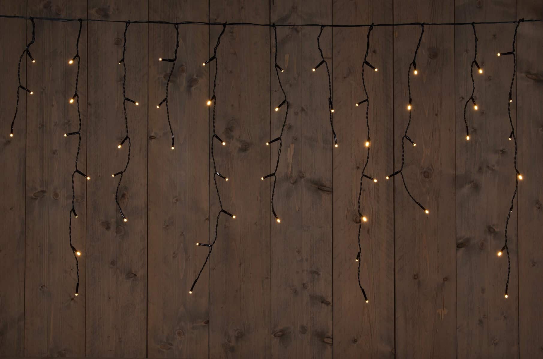 Anna's Collection IJspegelverlichting zwart met 360 lampjes extra warm 7,2 m