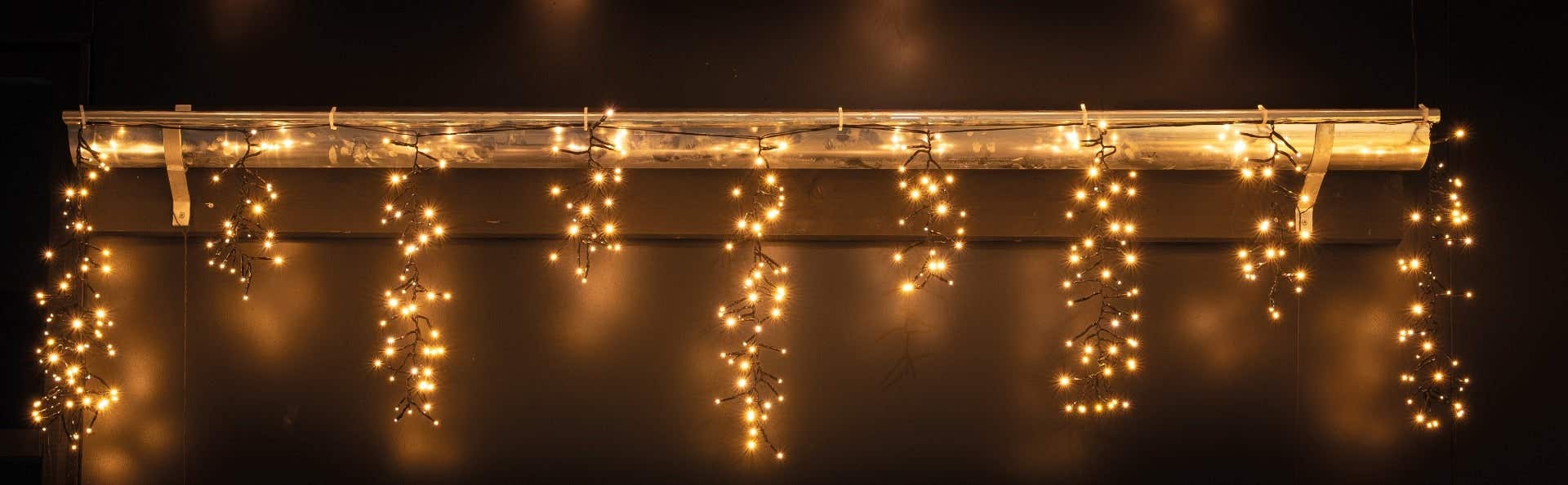 IJspegelverlichting cluster 1032 lampjes 29 pegels 7 m klassiek warm