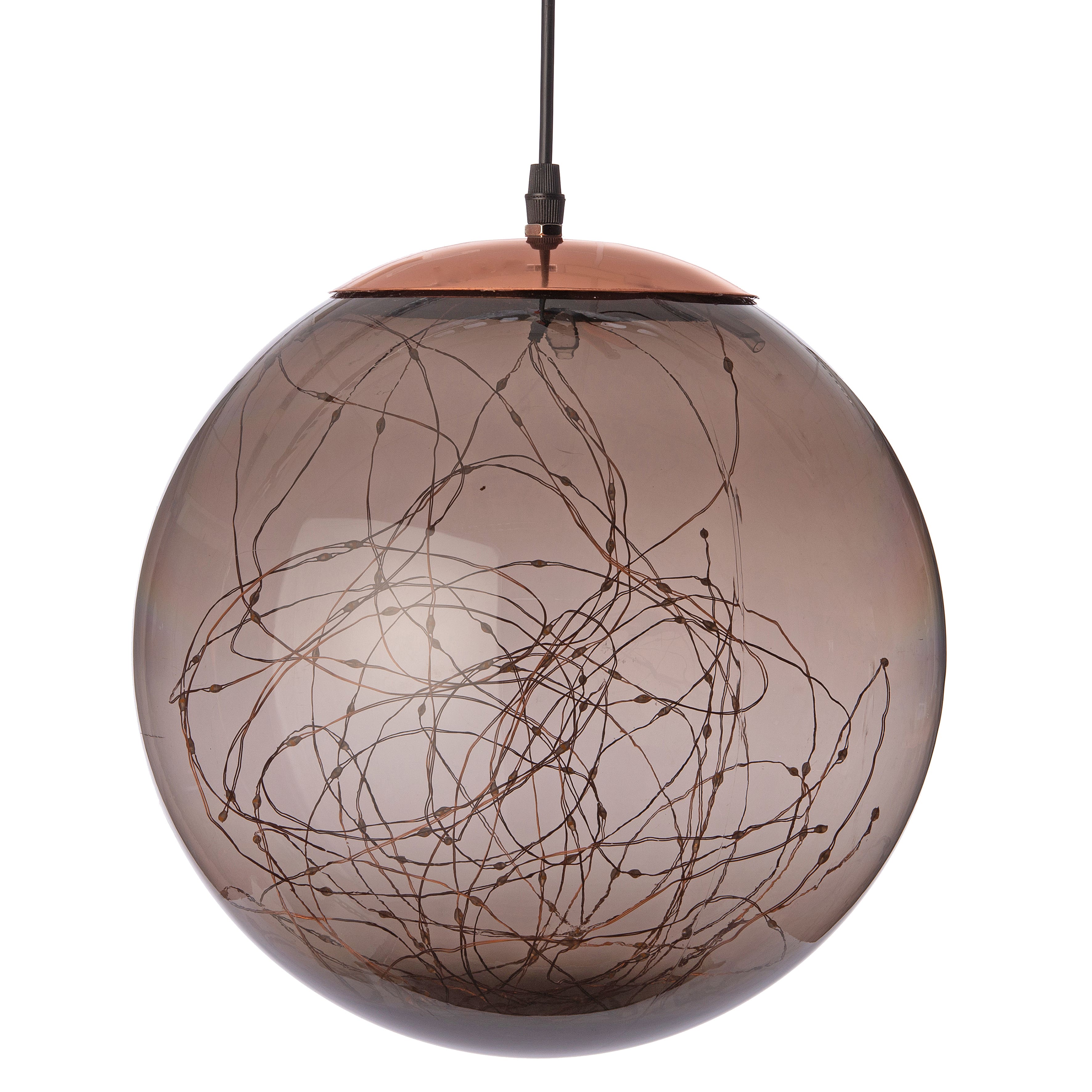 Anna's Collection Lichtbal smokey LED 300 lampjes flash 37 cm