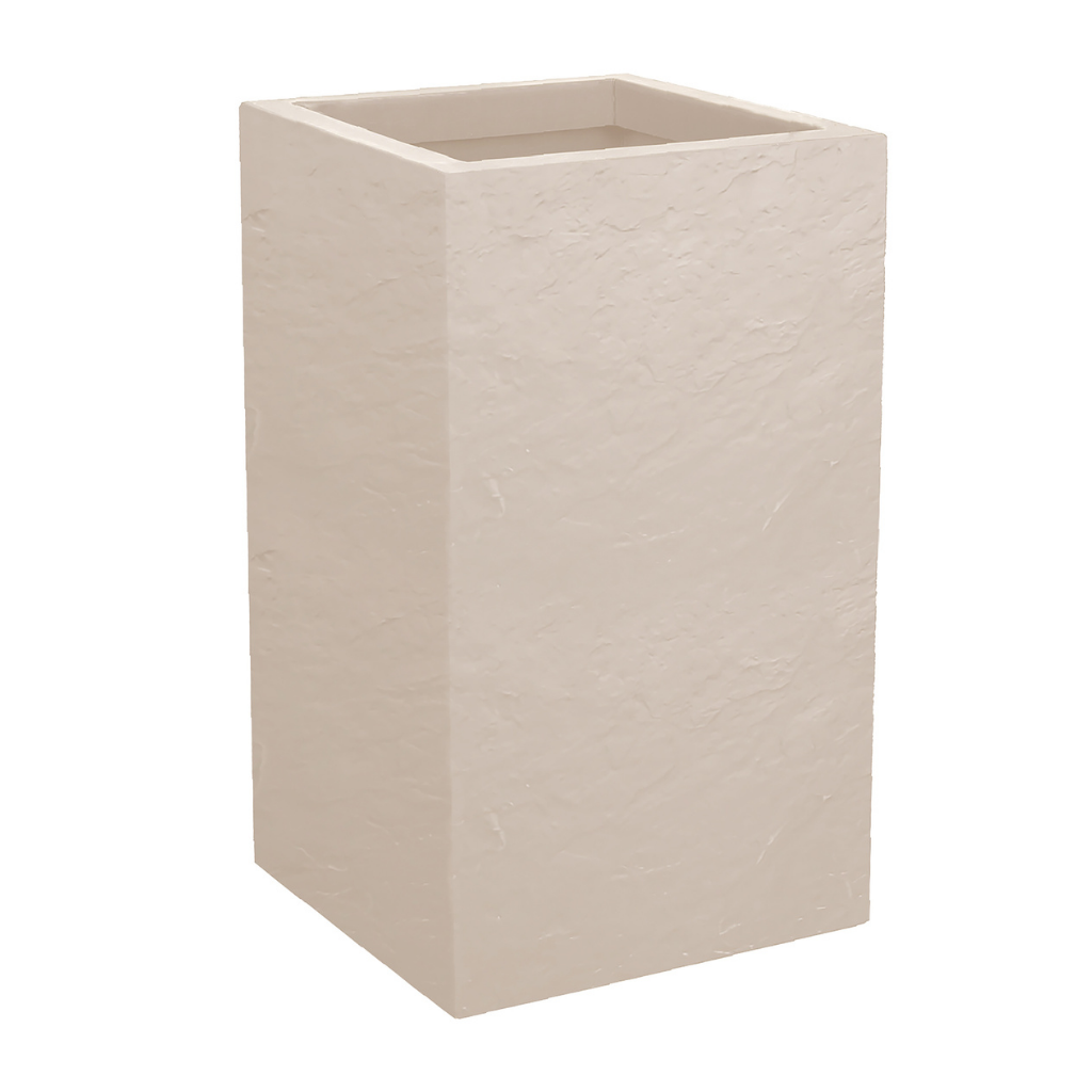 Eda Pot Volcania Up Vierkant Beige Limestone 29.5 x 29.5 x 49.5 cm
