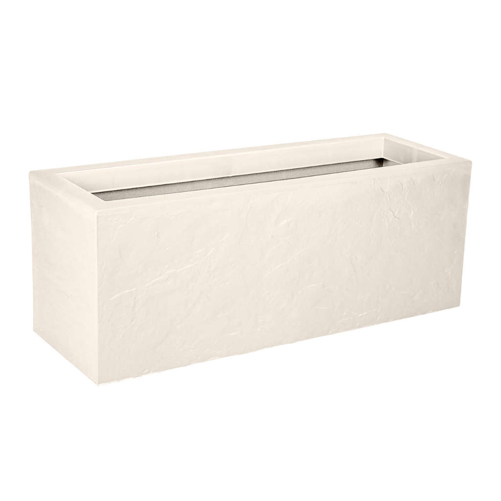 Eda Pot Volcania Up Rechthoek Beige Limestone 79.5 x 29.5 x 29.5 cm