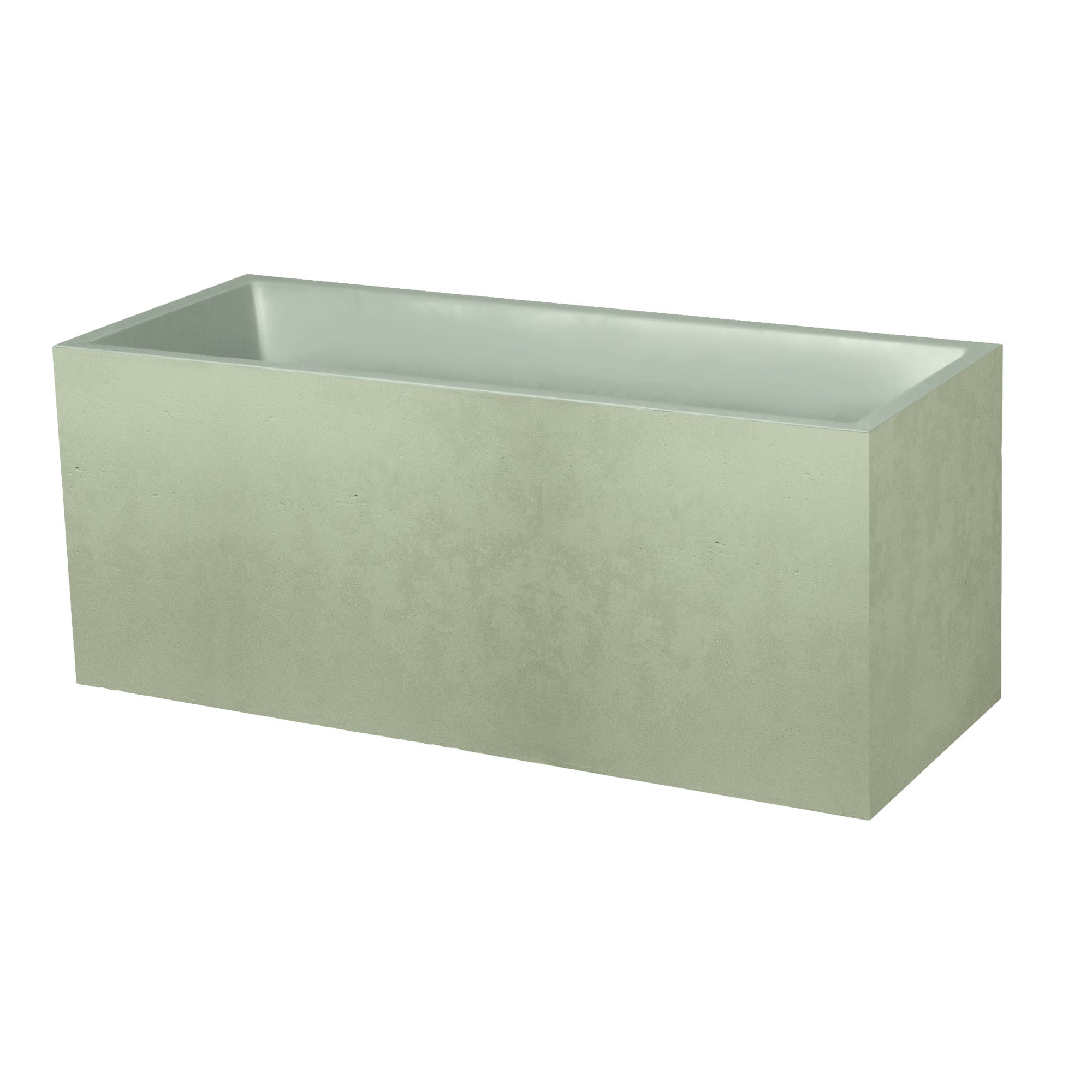 Eda Pot Basalt Rechthoek Almond Green 99.5 x 39.5 x 43.5 cm