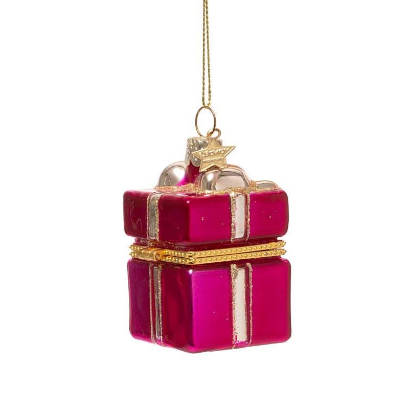 Vondels Kersthanger roze goud cadeau 5.5 cm