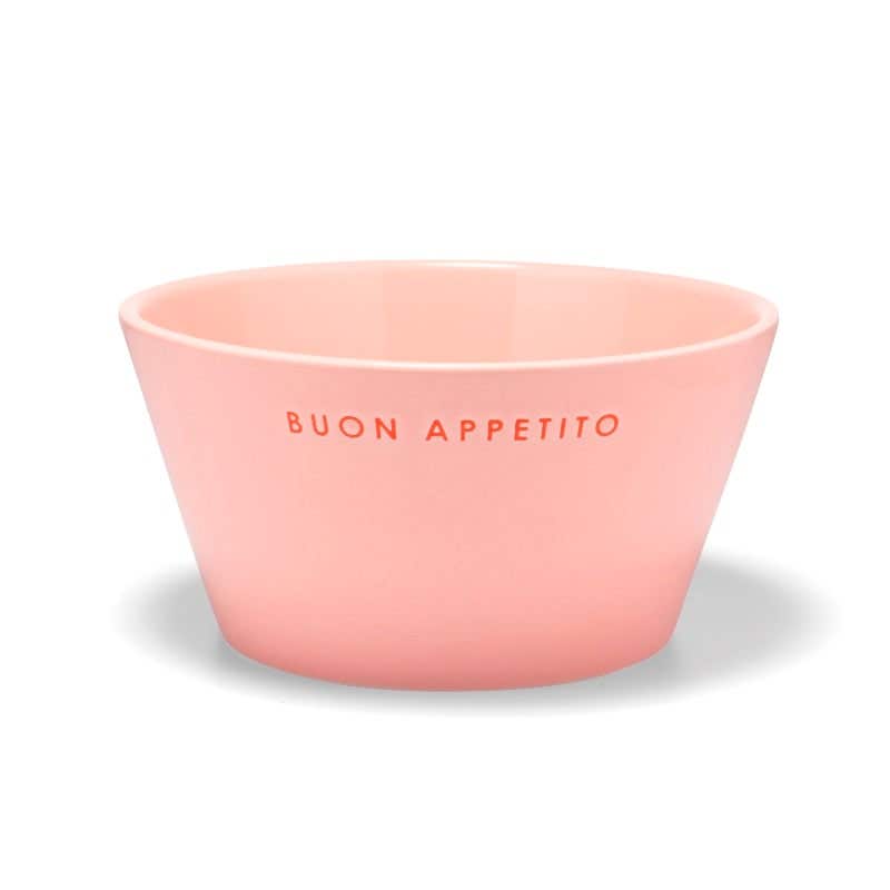 Vondels Ceramic bowl buon appetito pink 7 cm
