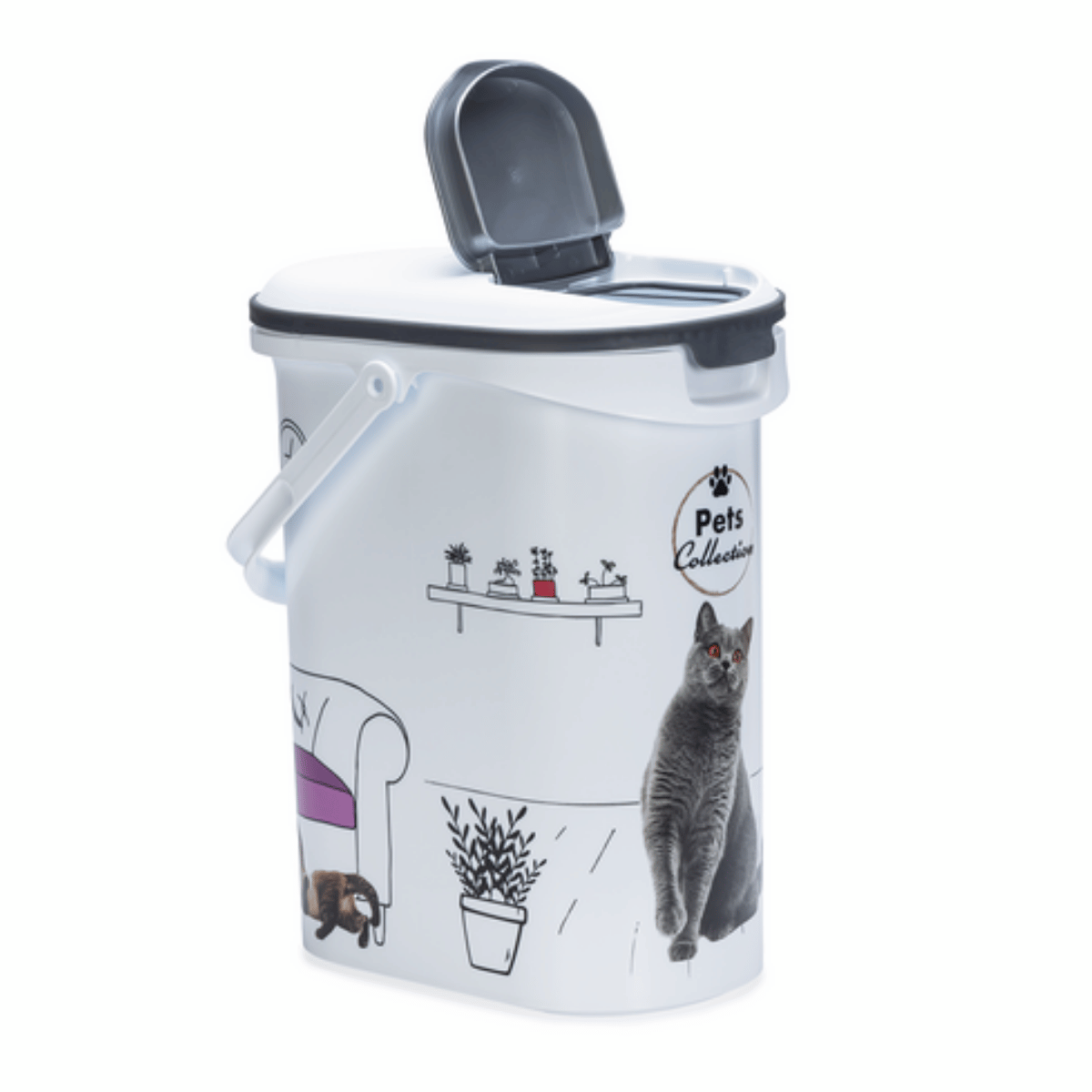 Curver Voedselcontainer Kat Pets Collection Wit 19 x 30 x 35 cm
