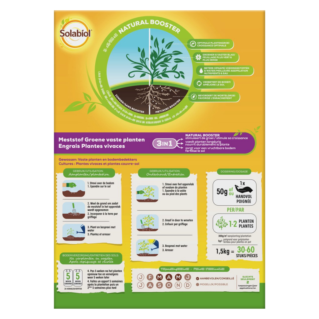 Solabiol Meststof groene vaste planten 1.5 kg
