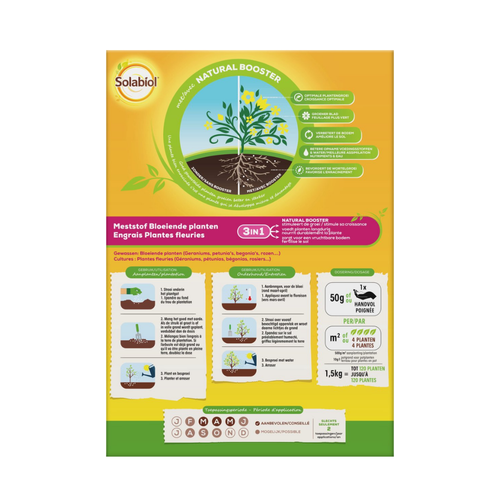 Solabiol Meststof bloeiende planten 1.5 kg