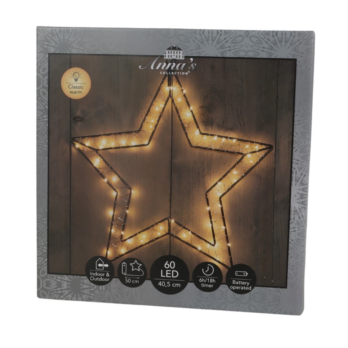 Anna's Collection Verlicht Kerstfiguur Kerstster 40 x 40.5 cm