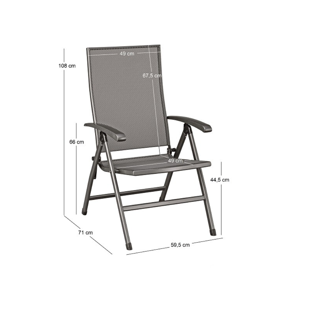 Engarden Loungestoel Siero Antraciet 89 x 60 x 14 cm