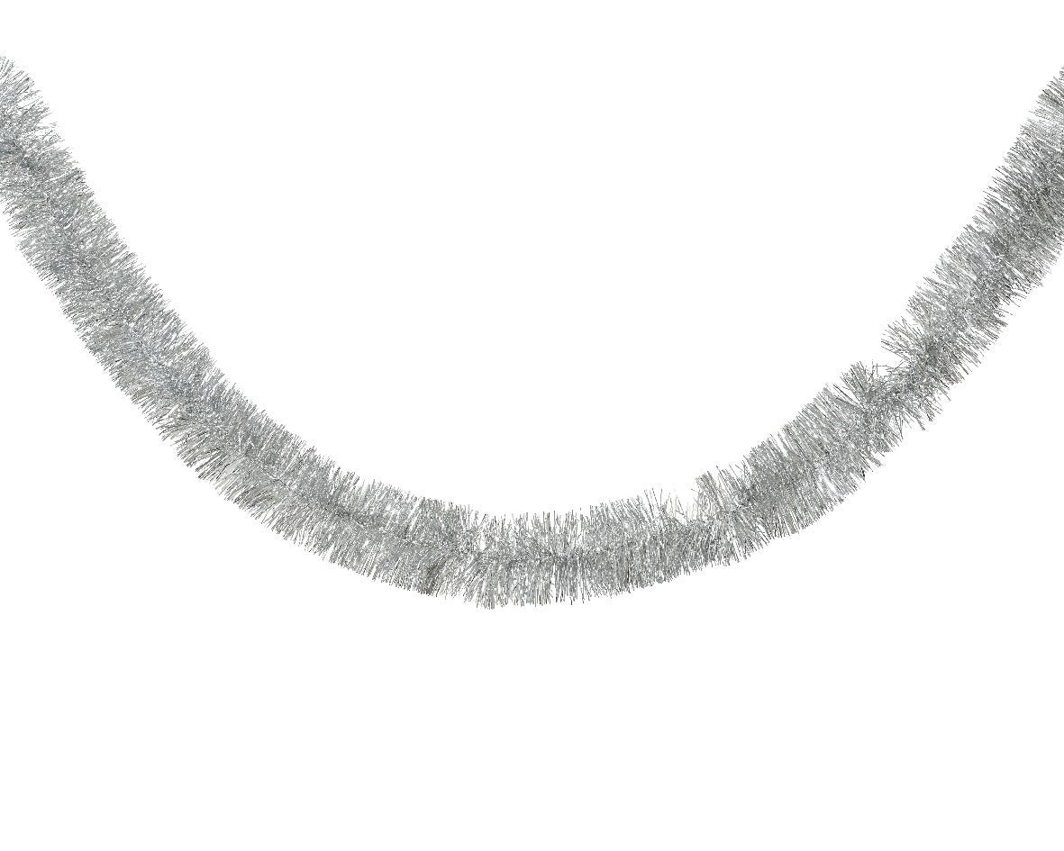 Decoris kerstslinger Lametta zilver glanzend 270 cm