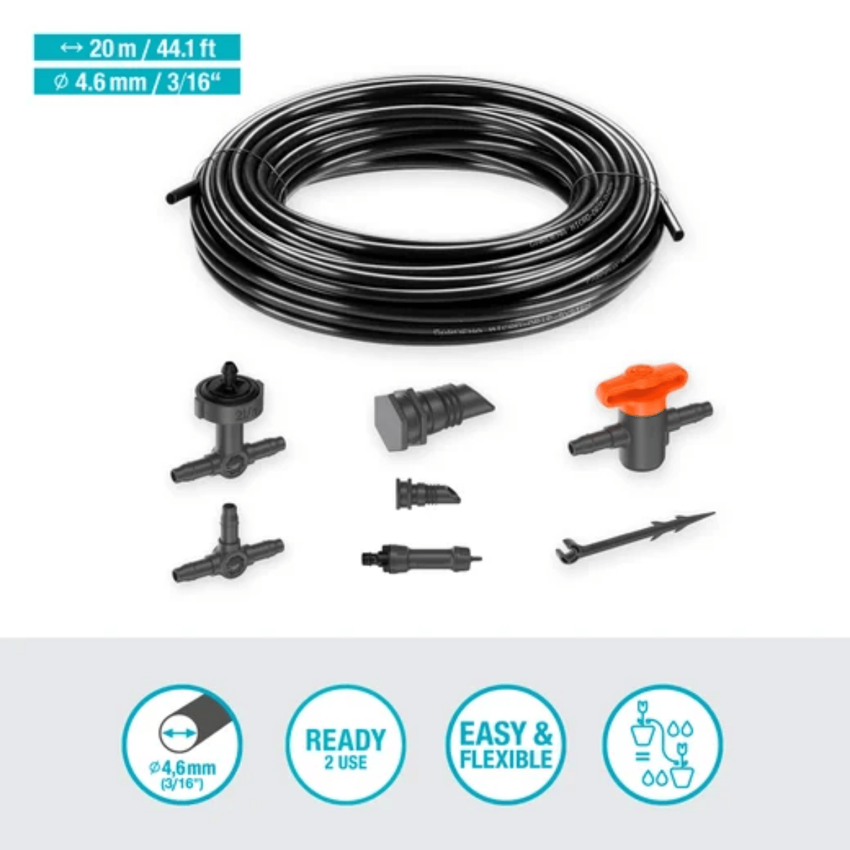 Gardena Startset Micro-Drip Systeem Balkon 15 planten