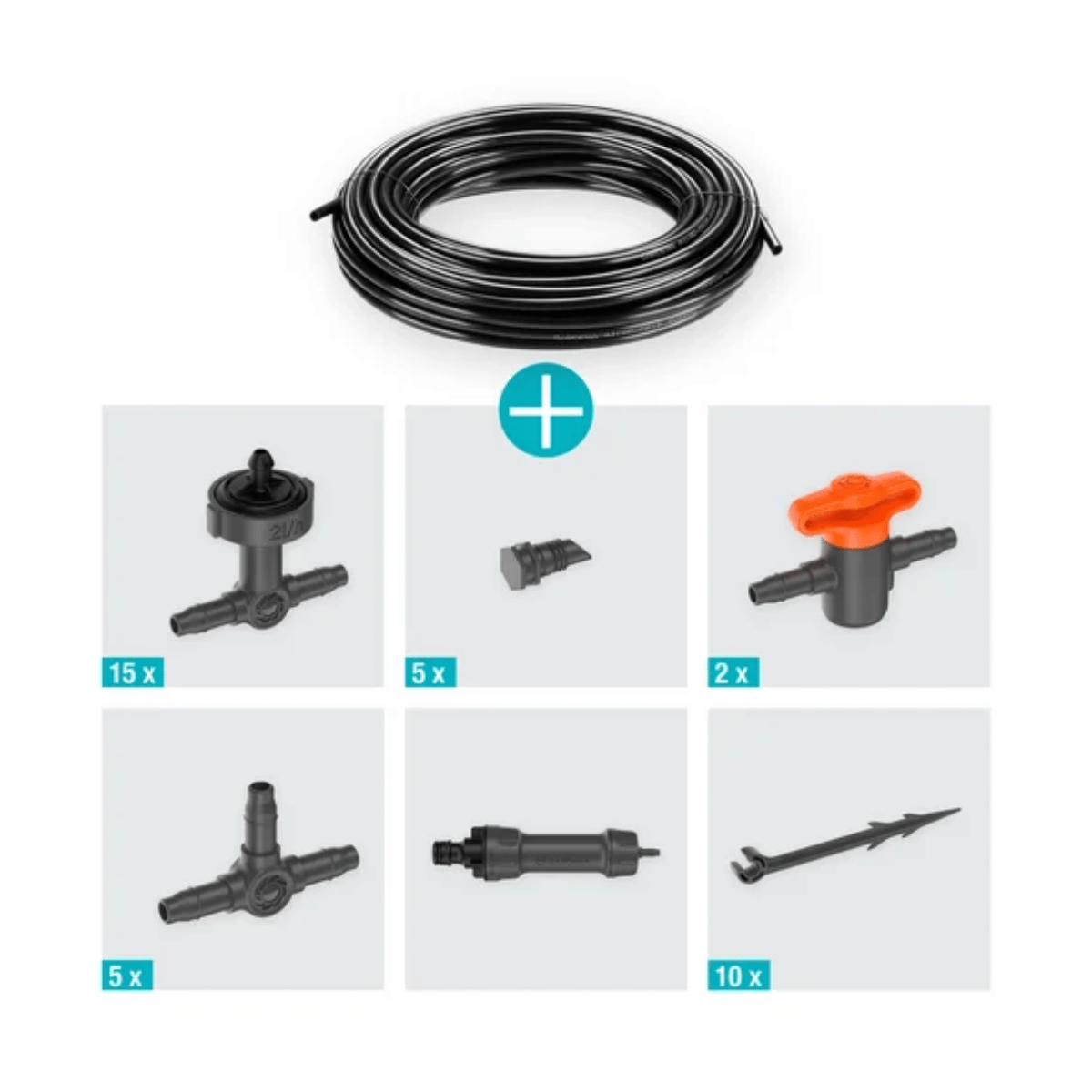 Gardena Startset Micro-Drip Systeem Balkon 15 planten