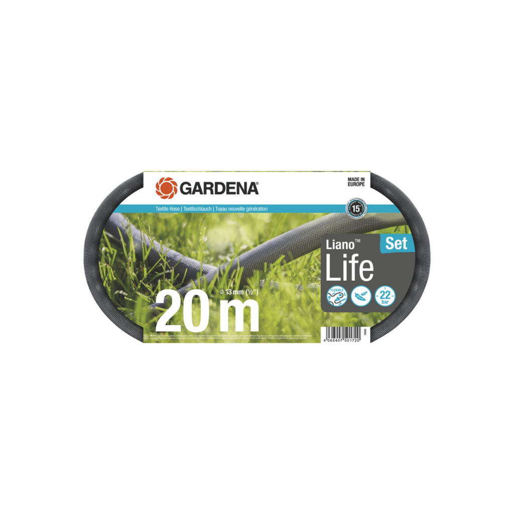 Gardena Textielslang Liano™ Life 20m, Set
