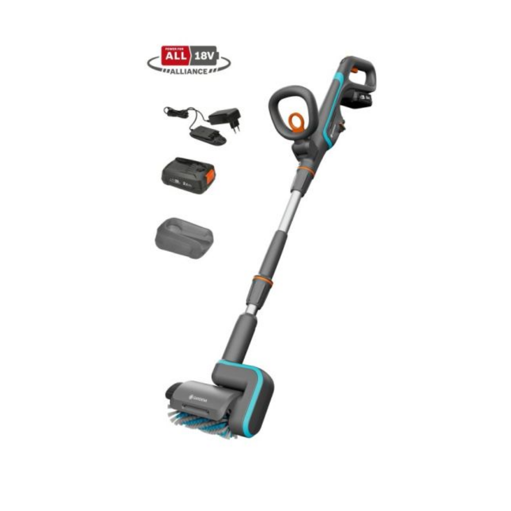Gardena Accu-multireiniger AquaBrush Patio 03/18V P4A set