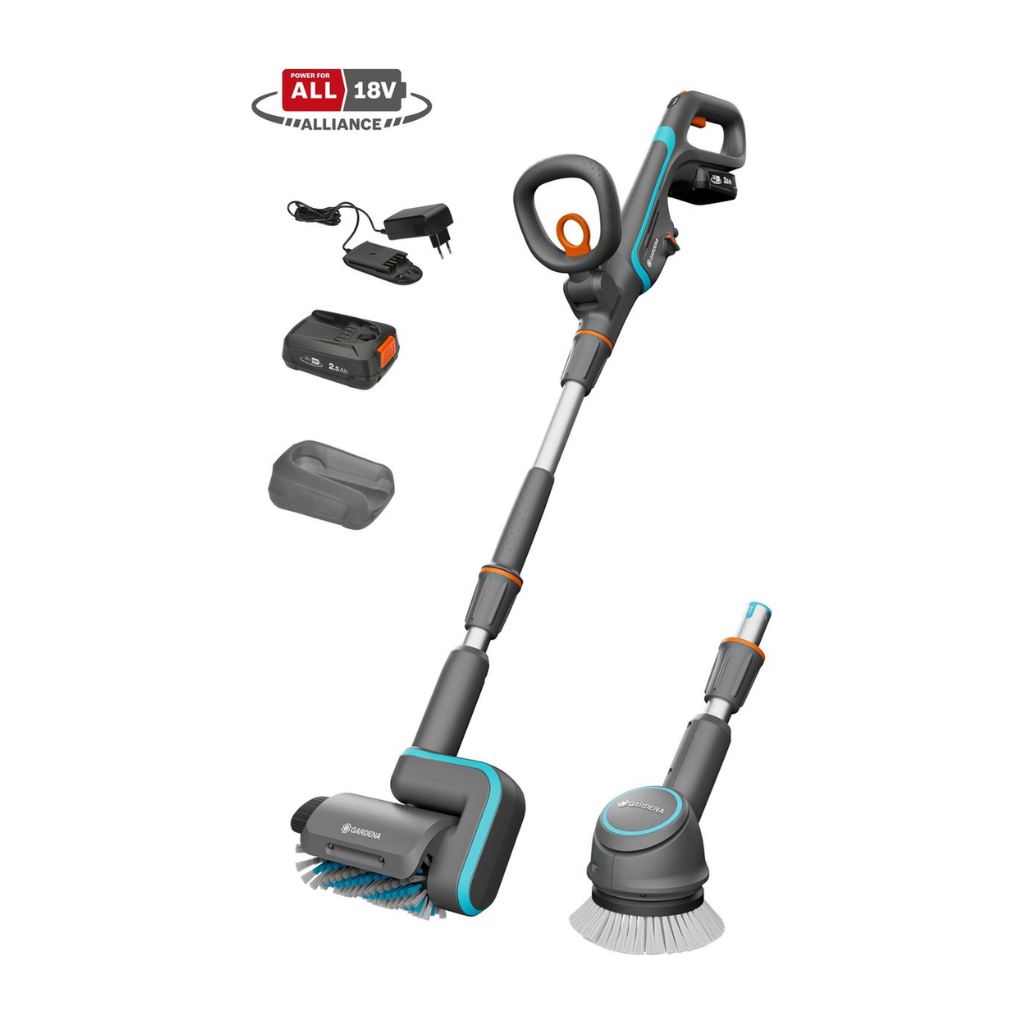 Gardena Accu-multireiniger Aquabrush P4A Set