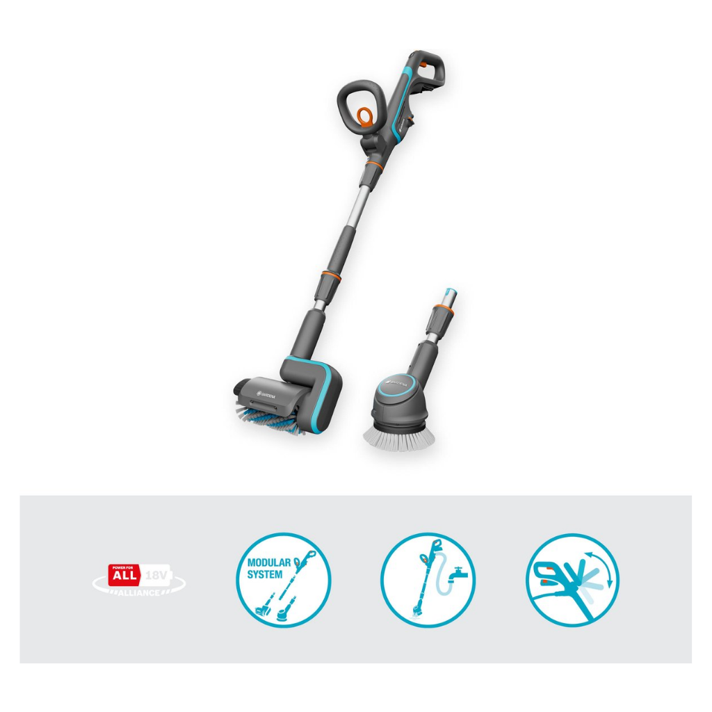 Gardena Accu-multireiniger Aquabrush P4A Set