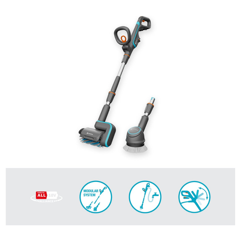 Gardena AquaBrush accu-multireiniger 04/18V P4A Solo