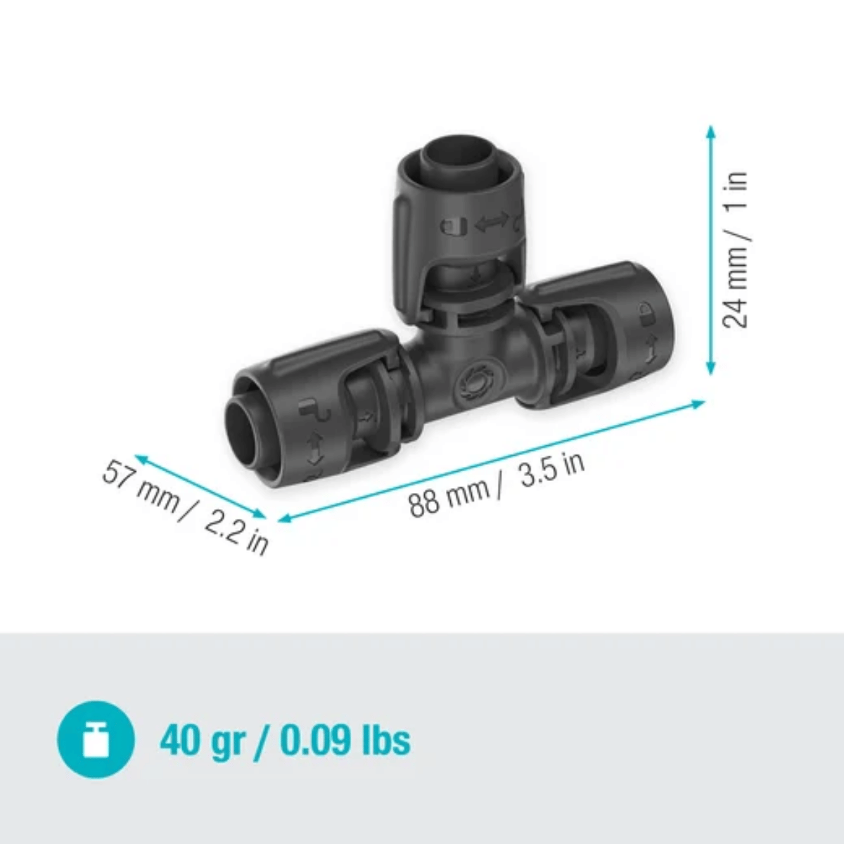 Gardena T-stuk 1/2'' Micro Drip systeem
