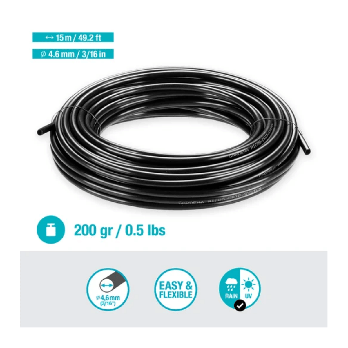 Gardena Aanvoerbuis 4,6mm (3/16") 15m Micro-Drip Systeem