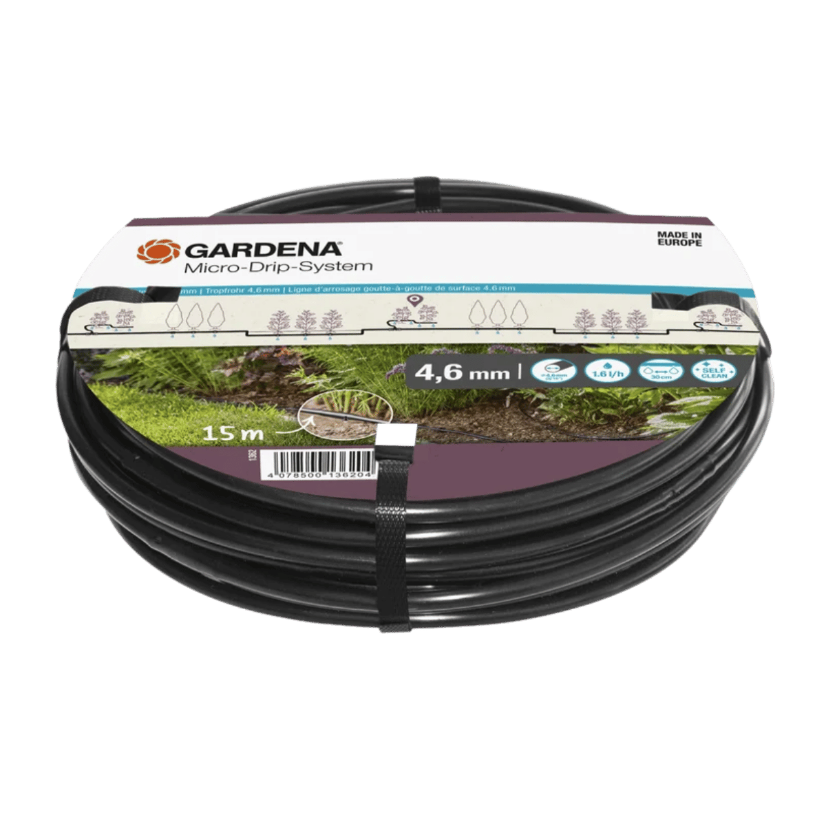 Gardena Bovengrondse Druppelbuis 4,6mm (3/16") 15m Micro-Drip Systeem