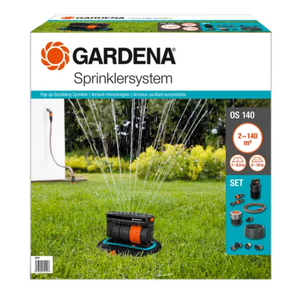 Gardena Complete Set met Verzonken Zwenksproeier OS 140