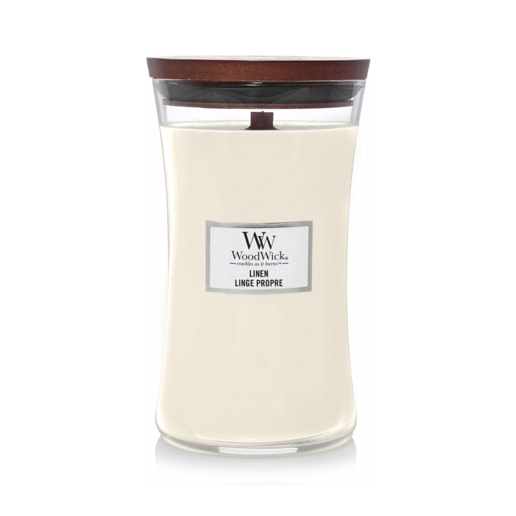 WoodWick Linen Large Candle