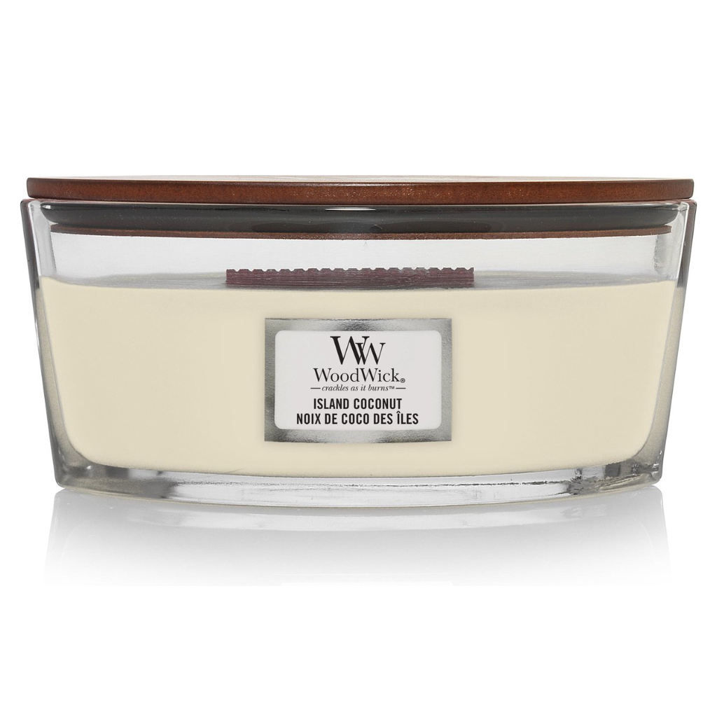 WoodWick Island Coconut Ellipse Candle