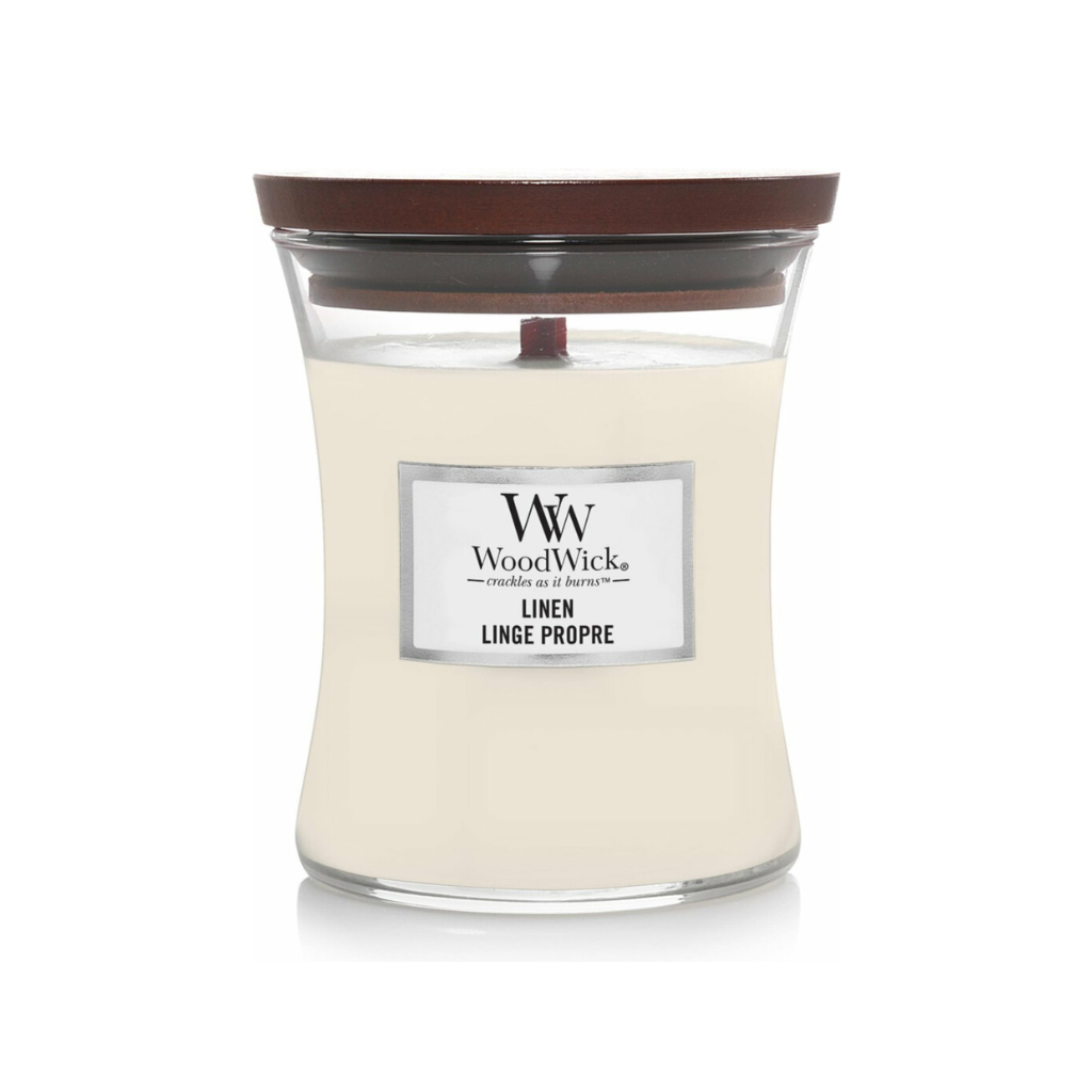 WoodWick Linen Medium Candle