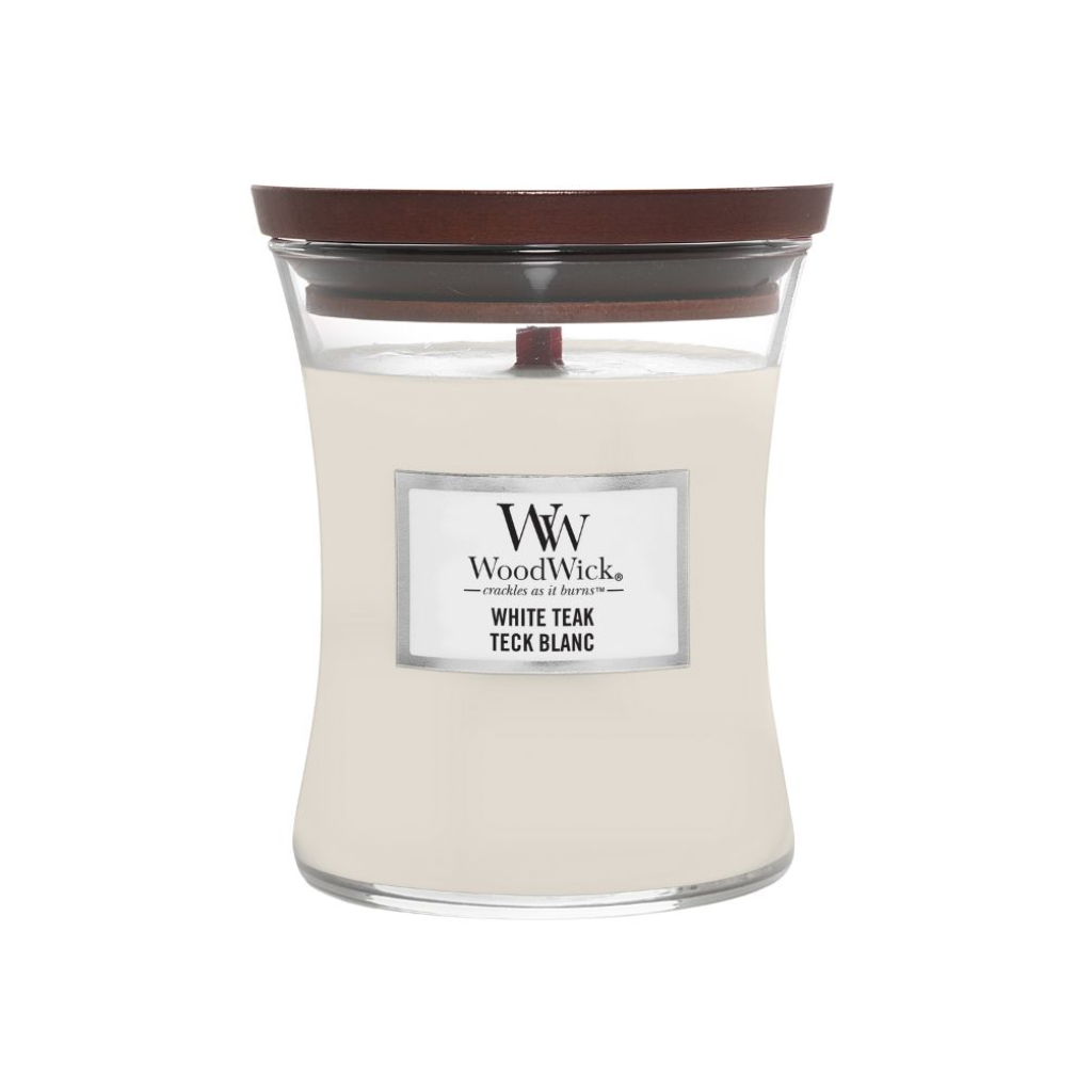 WoodWick White Teak Medium Candle