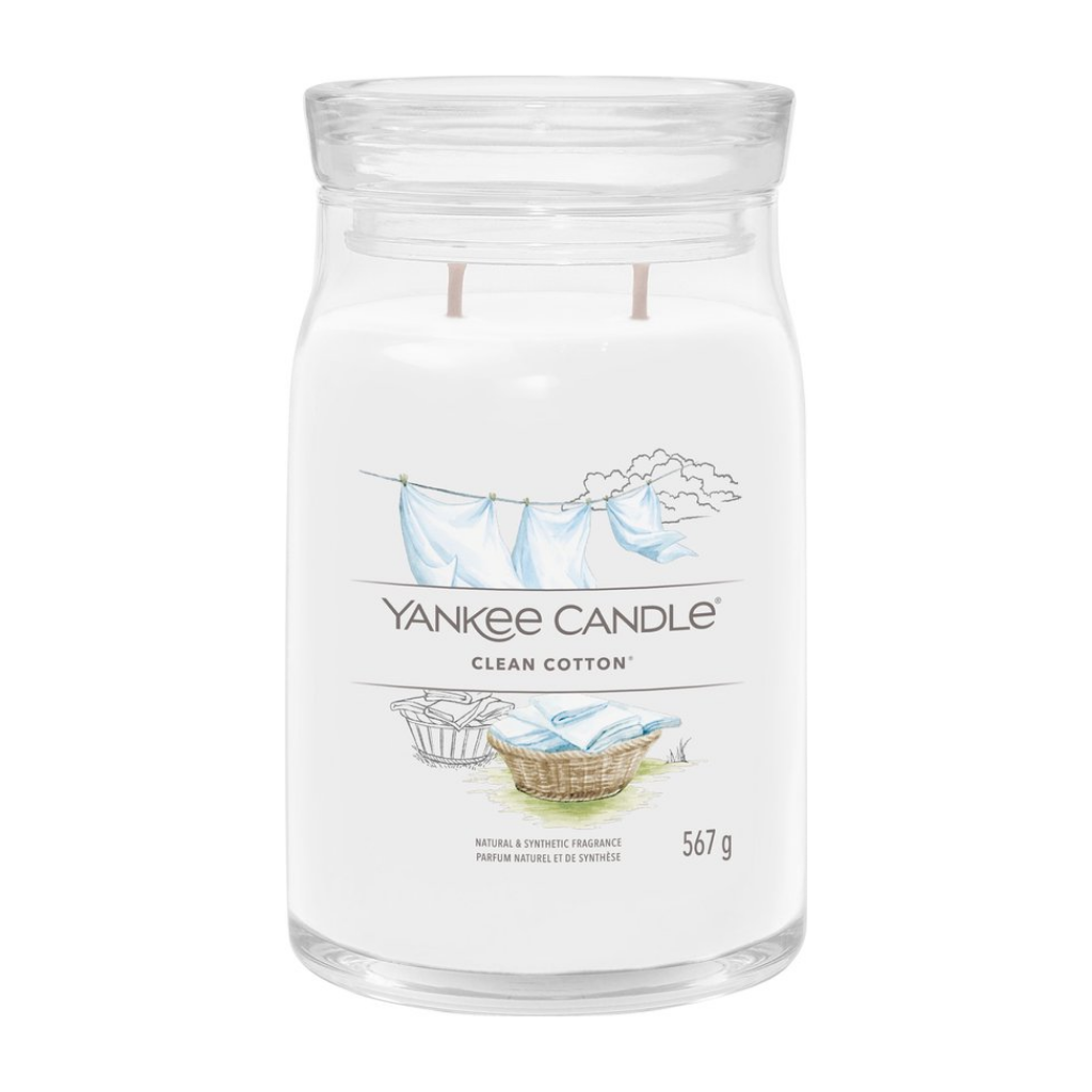Yankee Candle Geurkaars Clean Cotton Signature Large