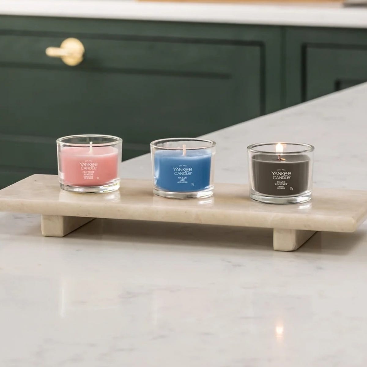 Yankee Candle Geurkaars Mini Votive Ocean Air Blauw 5.4 x 5.4 x 4.2 cm